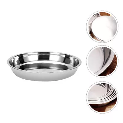 Buy  Food Tray Camping Dinnerware Stainless Steel Disc Container • 13.59£