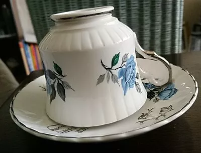 Buy Vintage Royal Stafford Bone China Cup & Saucer Silver Wedding In Great Condition • 3.99£