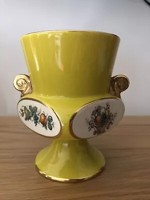 Buy J Vintage Carlton Ware Urn /Vase Fruit Design 13.5cm Tall Green/mustard Yellow • 10£