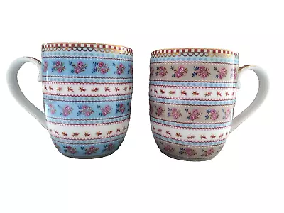 Buy Two Small Floral Porcelain Happy Coffee Mugs For Happy People PIP Studios  • 14£