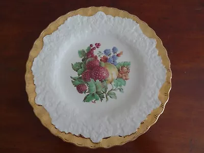 Buy Alfred Meakin Vintage Large Plate With Beautiful Fruit Design And Wide Gold Edge • 13.12£