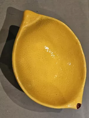 Buy Vintage Lemon Shaped Textured Yellow Ceramic Serving Dish Made In Portugal GC • 13.99£