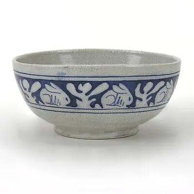Buy Dedham Pottery Antique 7  Dia No. 3 Rabbit Serving Bowl Blue And White • 274.92£