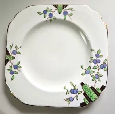 Buy Art Deco Tuscan  Plant  6  Square Dessert/Salad Plates~Set Of 3~Made In England • 39.21£