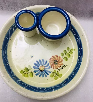 Buy Bowl Hand Painted Serveware  For Olives With Bowls For Pips And Sticks Vintage • 14.99£