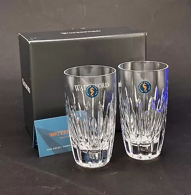 Buy Waterford Crystal Ardan Mara Cut Pair Of 13.6cm Hiball Tumblers 400ml New Boxed • 65£