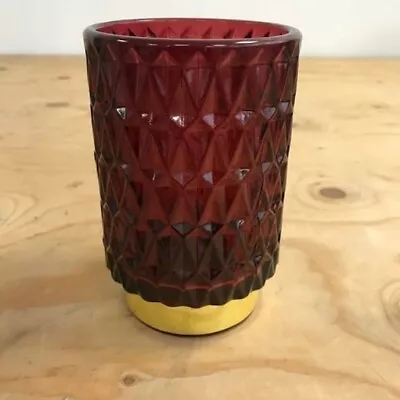 Buy Candle Holder Red Tall W8x13h SET OF 3 • 18£