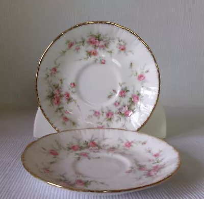 Buy TWO PARAGON VICTORIANA ROSE TEA SAUCERS 140mm- GREAT CONDITION • 5.99£