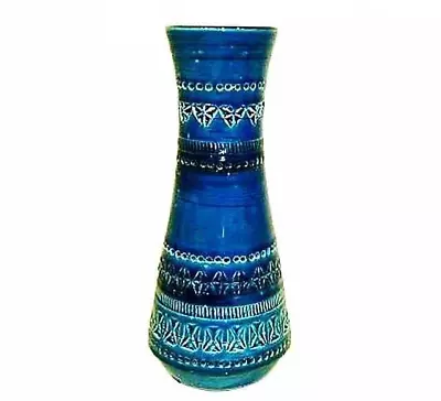 Buy FLAVIA MONTELUPO Bitossi Vase Blue Glaze H8.9  Made In Italy NEW • 169.76£
