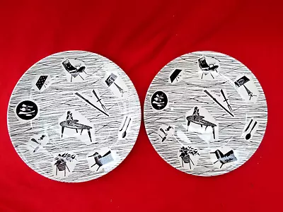 Buy Ridgway HOMEMAKER Pair Of Dinner Plates Vintage Retro • 18.99£