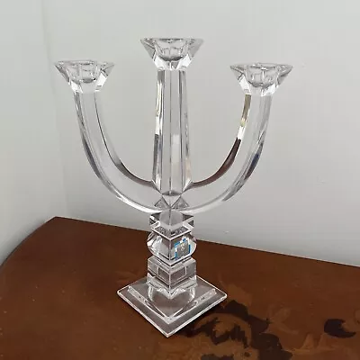 Buy 3 Arm Vintage Glass Candelabra By Gallery • 25.50£