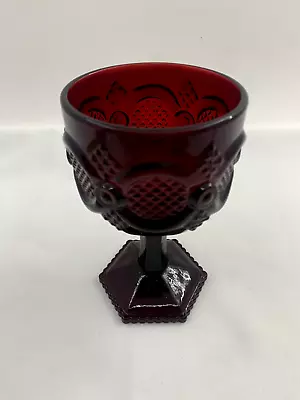 Buy Ruby Red Glass 6  Goblet | Vintage Solid Glass Goblet | Home Decor • 13.97£