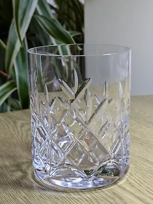 Buy Vintage Bohemia Crystal Large Whisky Tumblers 3 7/8  Fan Cross Heavy Quality  • 7.95£