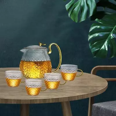 Buy Teaware Glass Teapot Clear Glass Teapot Teacup Set High Borosilicate Glass • 22.52£