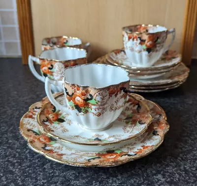 Buy EDWARDIAN ~ MELBA CHINA ~ TRIOS X 4 ~ CUP SAUCER BREAD/SIDE PLATE ~1 Damaged Cup • 9.99£