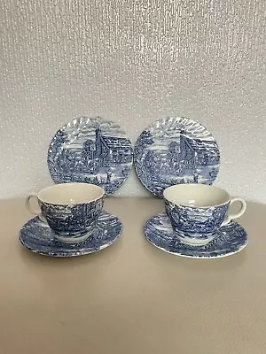 Buy The Post House By Bursley ~  2 X Tea Trios ~ Cups, Saucers & 7” Side Plates • 10£