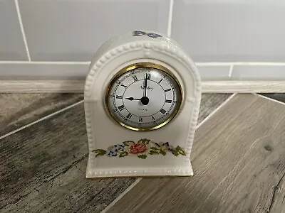 Buy Aynsley Cottage Garden Floral Small Arched Mantel Clock Excellent Condition • 9.99£