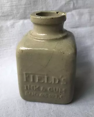 Buy Stoneware Field’s Ink & Gum Ink Bottle With Pouring Lip C.1890 • 28£