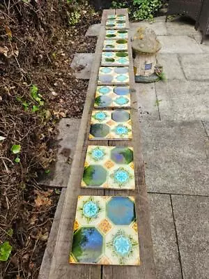 Buy Antique Majolica Tiles Art Nouveau • 25£