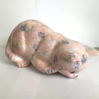 Buy Park Rose Bridlington Ceramic Floral Pink Crouching Cat 8.5x4.5ins • 4.50£