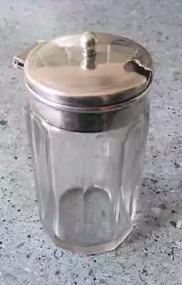 Buy Vintage Cut Glass Condiment Jar With Epns Lid • 7.99£