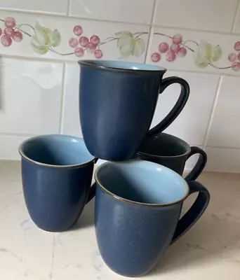 Buy 4 X Denby Blue Jetty Beaker Mugs • 25£