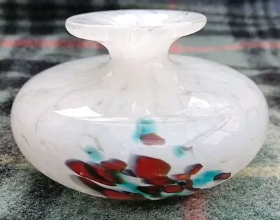 Buy Small Vintage Mdina Art Glass Squat Vase V.G.C - D 23 • 12.99£