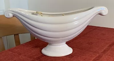 Buy Vintage Dartmouth Pottery White Tulip Mantle Vase & Frog, App 12” X 4.25” X 5.5” • 15£