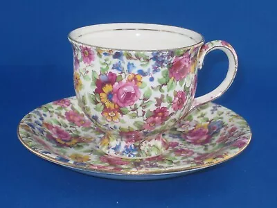 Buy Royal Winton Summertime Chintz Cup And Saucer.  C1940. • 19.50£