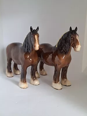 Buy 2 X Vintage Beswick Shire Horses • 30£