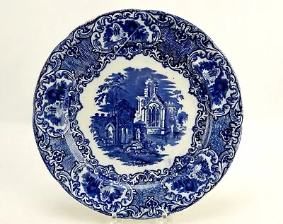 Buy Flow Blue Plate, George Jones & Sons, Abbey 1790, Church Scene, Vintage/Antique • 37.23£