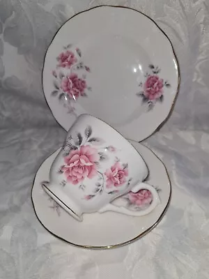 Buy Vintage Duchess Bone China Pink Peony Rose Teacup Saucer Plate Trio Tea Set Vgc • 7.99£