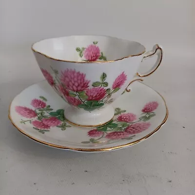 Buy Hammersly & Co. Tea Cup & Saucer, Pink Clover Pattern 4177 Bone China England  • 32.67£