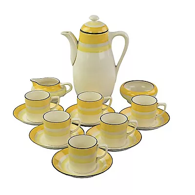 Buy Grays Pottery, Yellow Banded Coffee Set • 65£