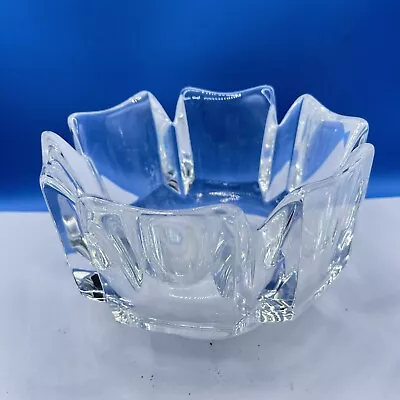 Buy Bowl Crystal Glass Beautiful Very Chunky Vintage Heavy Piece • 28.45£