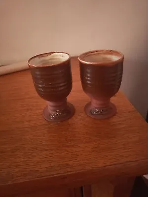 Buy 2 Vintage  Stoneware Studio Pottery Collectable Chalices Retro. Old Court  • 9.99£