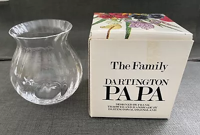Buy Dartington Glass Crystal Vintage Papa Ripple Design Posy Vase Boxed FT251 ExCond • 10£