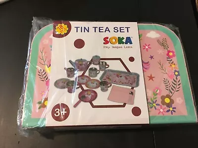 Buy Metal Teaset 18 Pieces For Kids 3+ • 12.99£