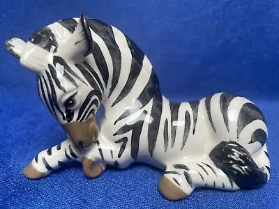 Buy RARE VINTAGE STUDIO SZEILER, HAND PAINTED ZEBRA SEATED No. 57/2 C.1960s/70s VGC • 12.99£