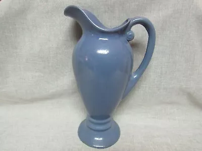 Buy Circa 1920's American Art Pottery Tall Ewer Vase Blue Glaze On Red Color Clay • 212.01£