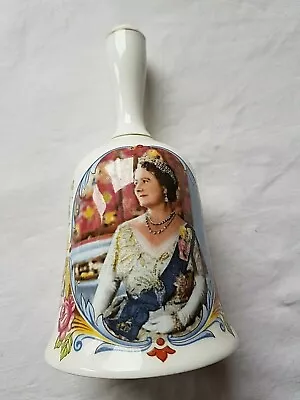 Buy Crown Staffordshire.  China Bell,  Queen Mother 80th Birthday • 4£