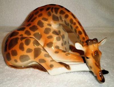 Buy Vintage Lomonosov Porcelain Giraffe Resting Figurine Made In USSR • 46.60£