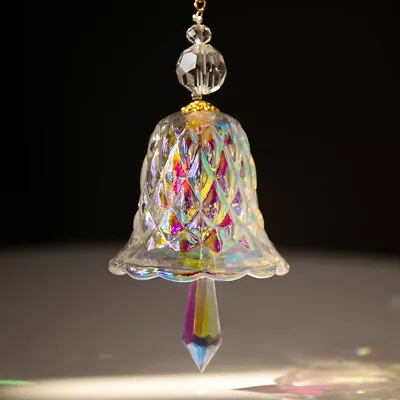 Buy Crystal Wind Chimes Hanging Suncatcher Wind Music Bell Glass Prism Rainbow Maker • 7.20£