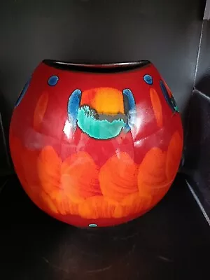 Buy Large Poole Purse Vase, 26cm Tall In Volcano Pattern, Excellent Condition • 140£