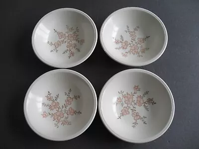 Buy Vintage Biltons Ironstone Tableware Peach Flower 4x Breakfast Dessert Bowls 6.5  • 9.95£
