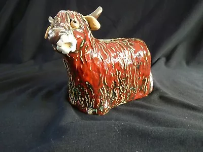 Buy Ceramic Pottery Highland Cow Money Box VGC • 9£