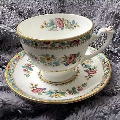 Buy Coalport Ming Rose Cup And Saucer.9cm Cup Rim Diameter. Straight (not Wavy) Edge • 5£