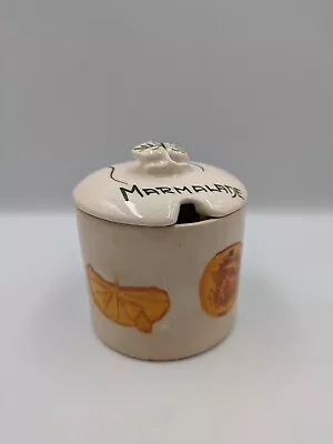 Buy TONI RAYMOND POTTERY Orange Marmalade Preserve Jam Pot + Lid Torquay Devon Vtg • 17.99£