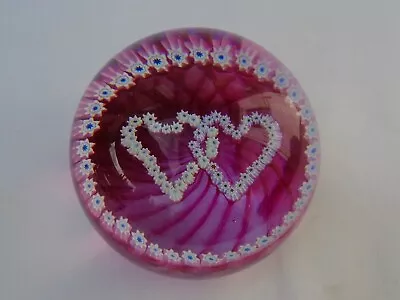 Buy Caithness Art Glass Paperweight Luckenbooth Millefiori Cane Hearts Signed Vgc • 12£