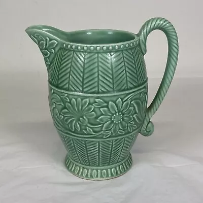 Buy Falcon Ware Sylvac Jug 360 Green 16cm Pitcher Vase Vintage Floral England • 22.99£